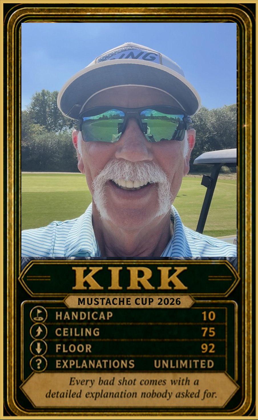 Kirk, captain of the Stache Bashers